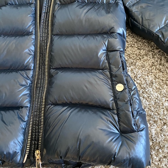 BLUE CHUNKY FAUX FUR HOOD PUFFER JACKET - ZARA - Picture 4 of 8